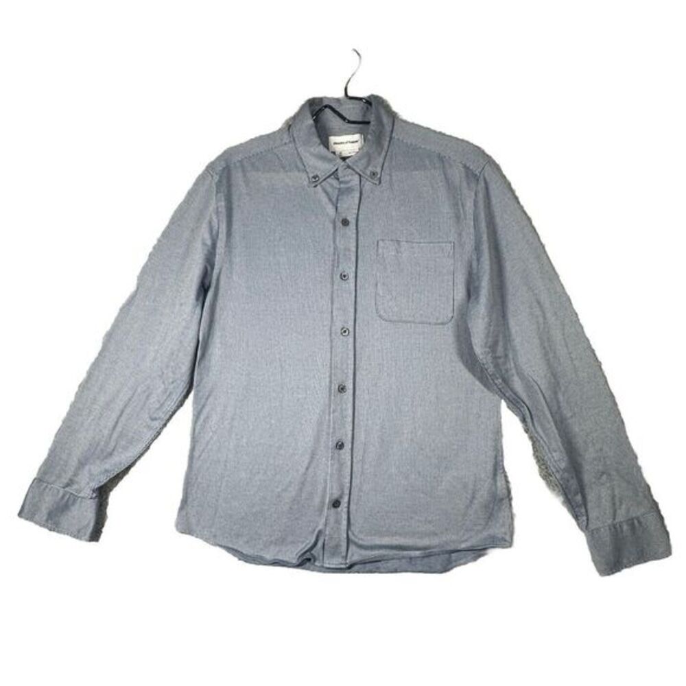 Ministry of Supply Shirt Mens Medium Black Button‎ Down Slim